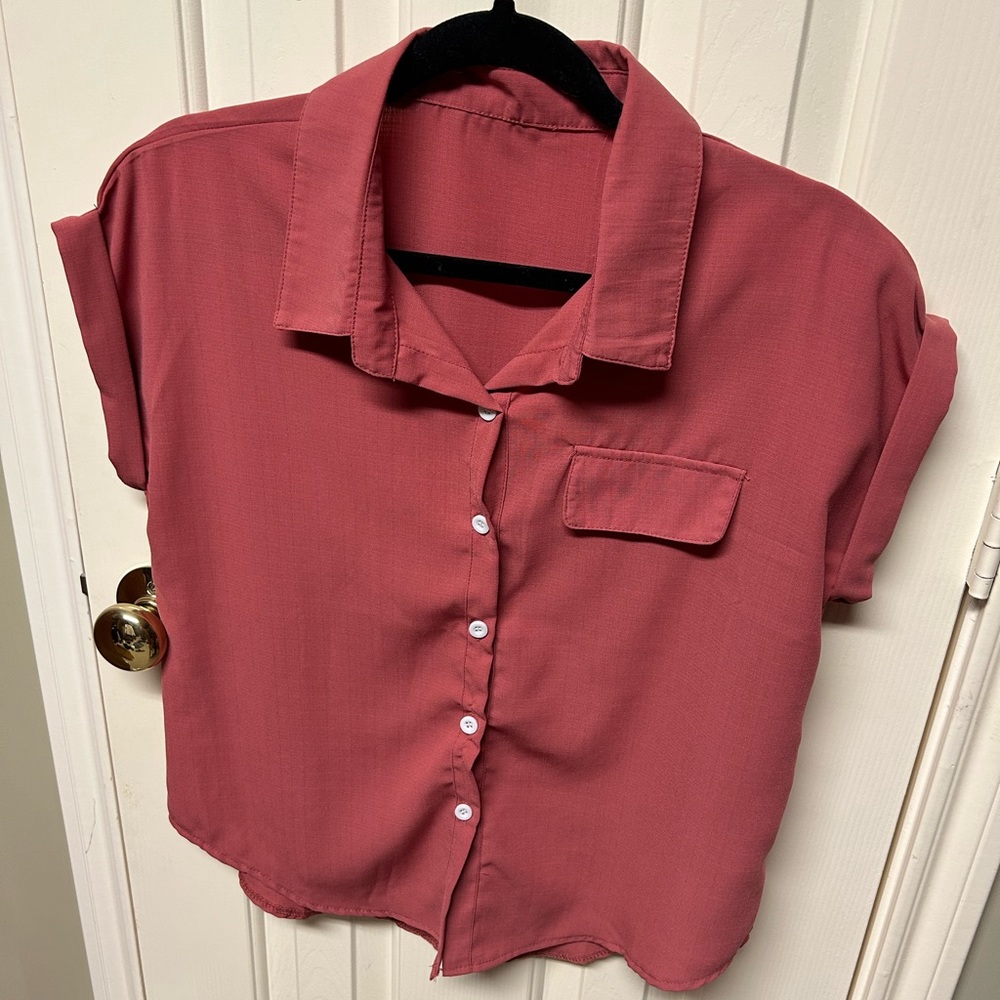 Rolled Cuff Button Up